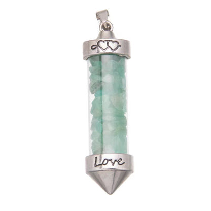 Crystal gravel wishing bottle colorful crystal pendant