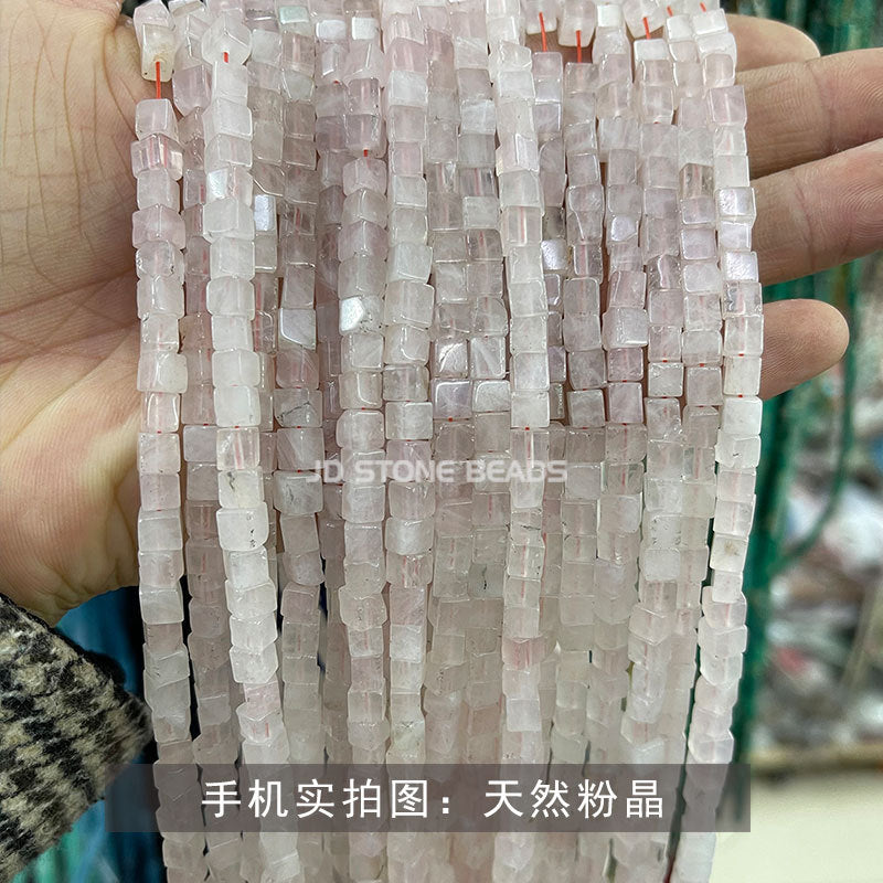 4 * 4Mm crystal agate square loose beads