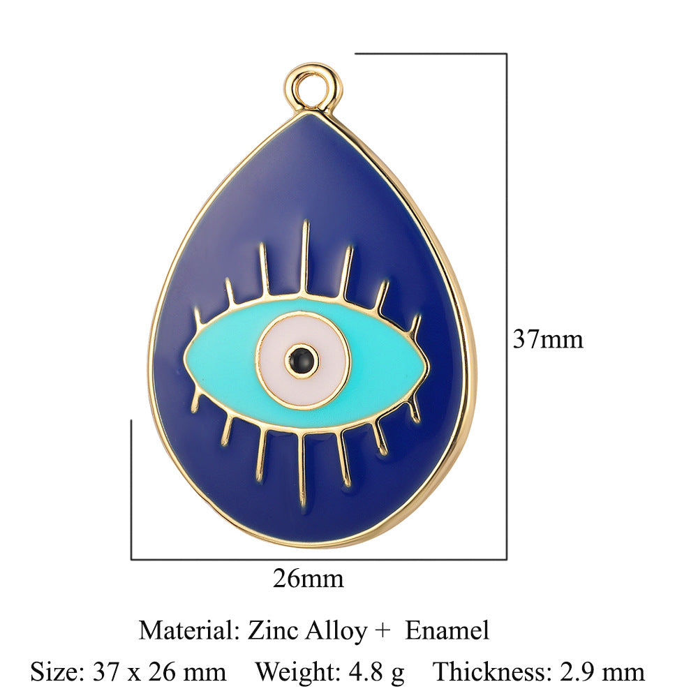 5 pcs/pack, eye cross alloy pendant.