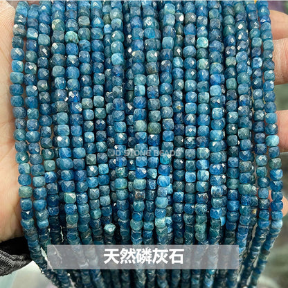 4Mm crystal agate square loose beads