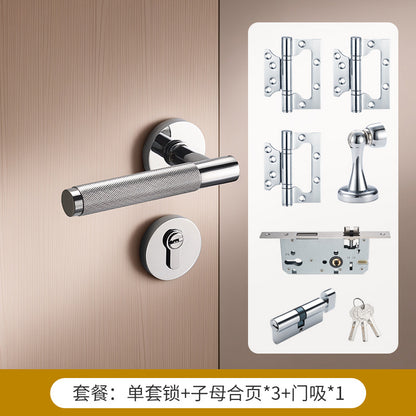 Magnetic silent door handle lock