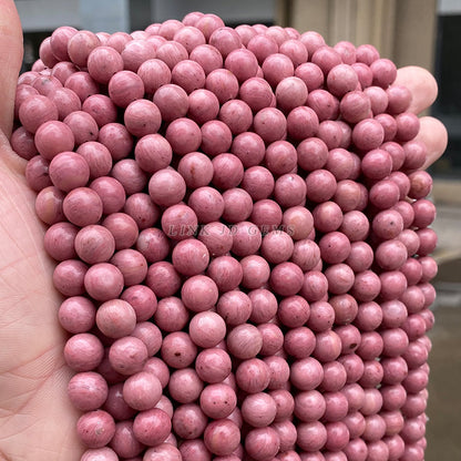 5A natural rosestone round beads mahogany grain stone loose beads