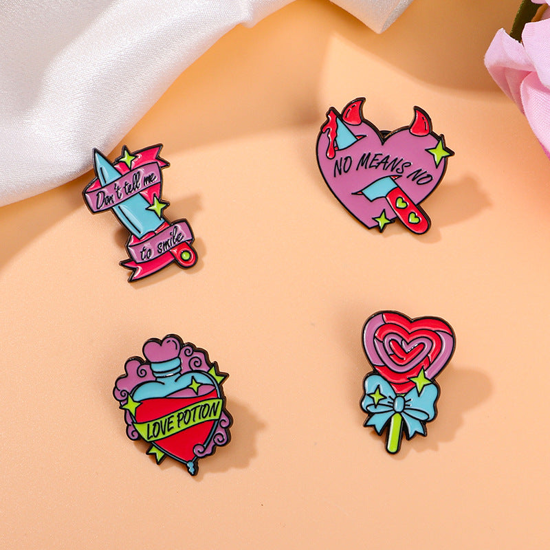 Cartoon Drip Alloy Brooch