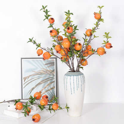 Pomegranate fruit stem branch artificial flower artificial fruit