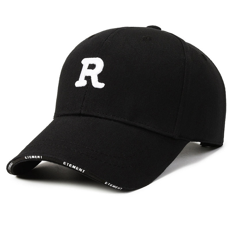 R Logo Korean Slimming Baseball Cap