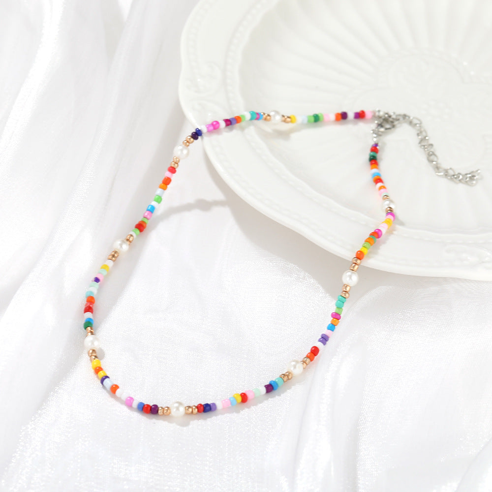 Colorful Bohemian ethnic style necklace