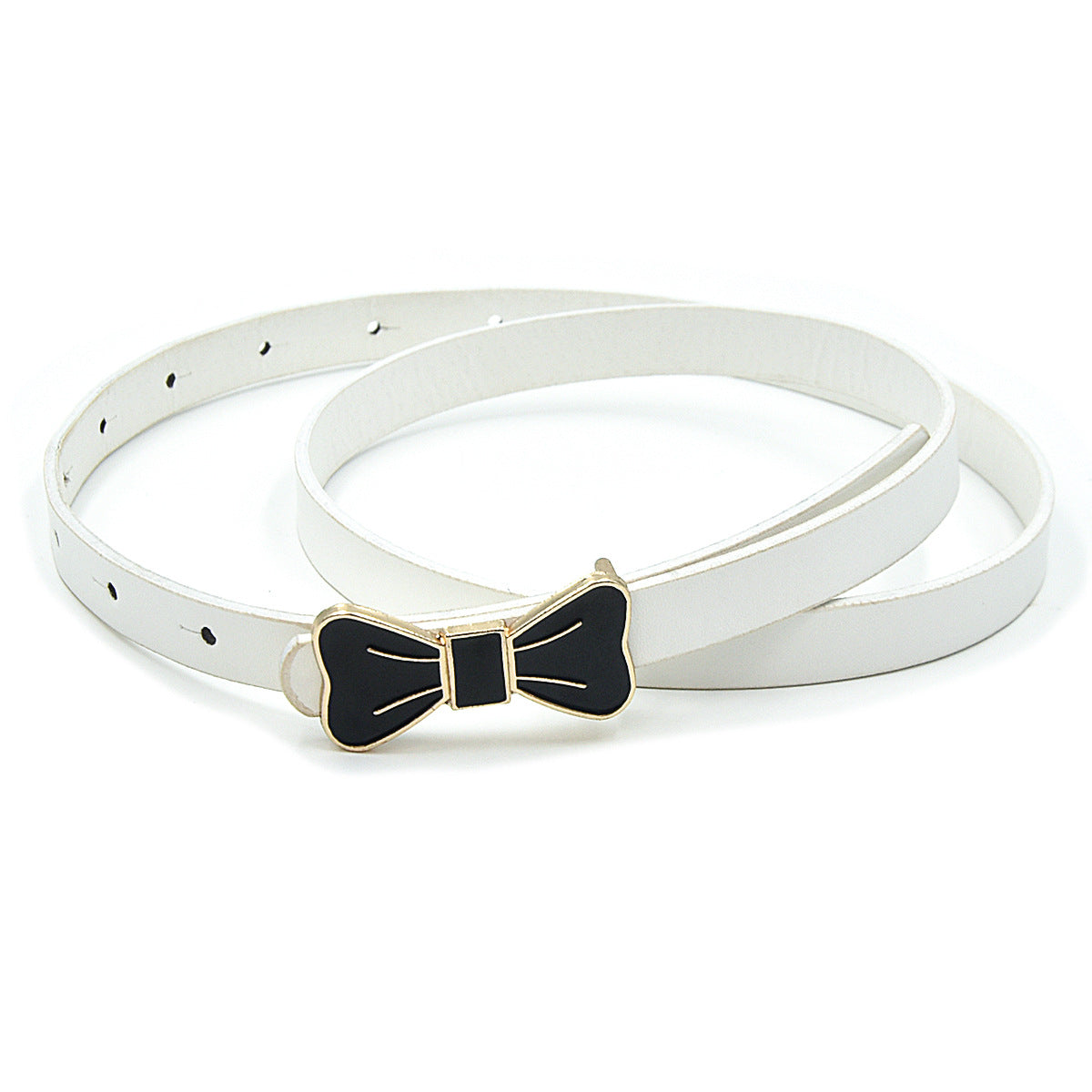 Bow Board Buckle Belt Ladies Patent Leather