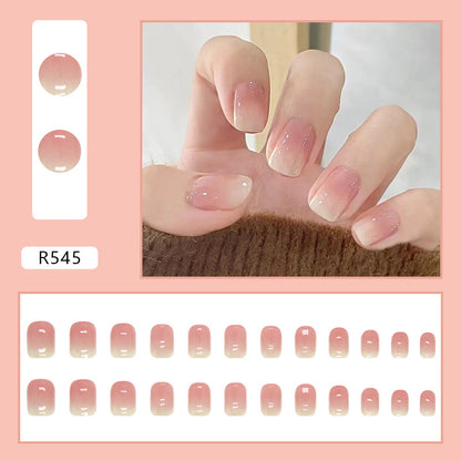 Natural Minimalist Short Gradient Wearable Nails