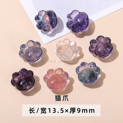 Natural color fluorite small carving