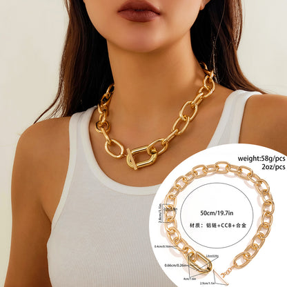 Personalized aluminum chain multi-layer necklace