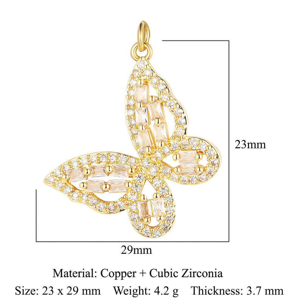 Copper Zircon Pendant Dog Claw Snake Bird Pigeon