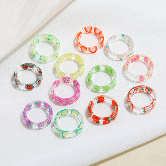 Acrylic resin fruit ring