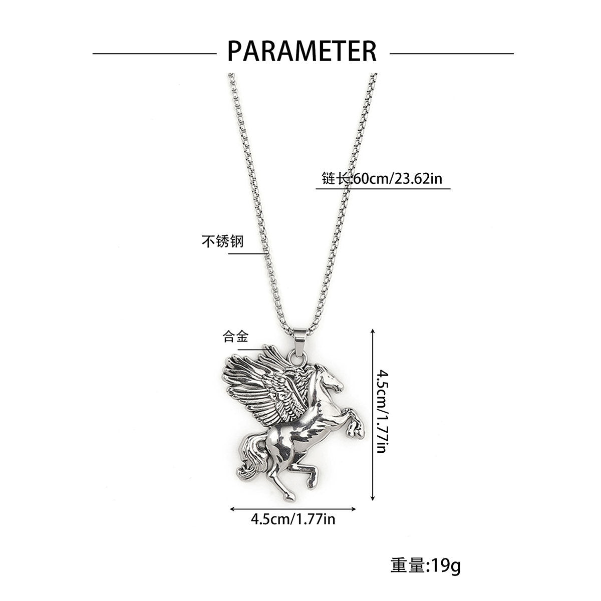 Hip Hop Fengfei Ma Long Titanium Steel Men's Necklace Pendant