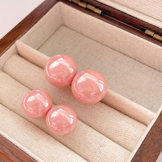 fashion Cherry Blossom Pink Pearl Stud Earrings