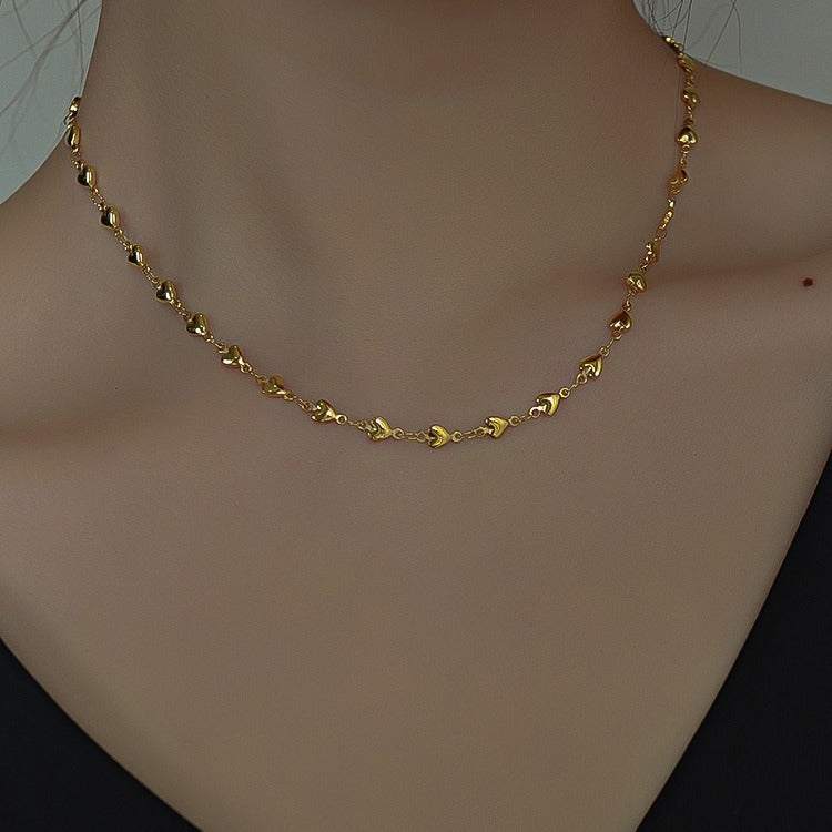 18K gold love necklace