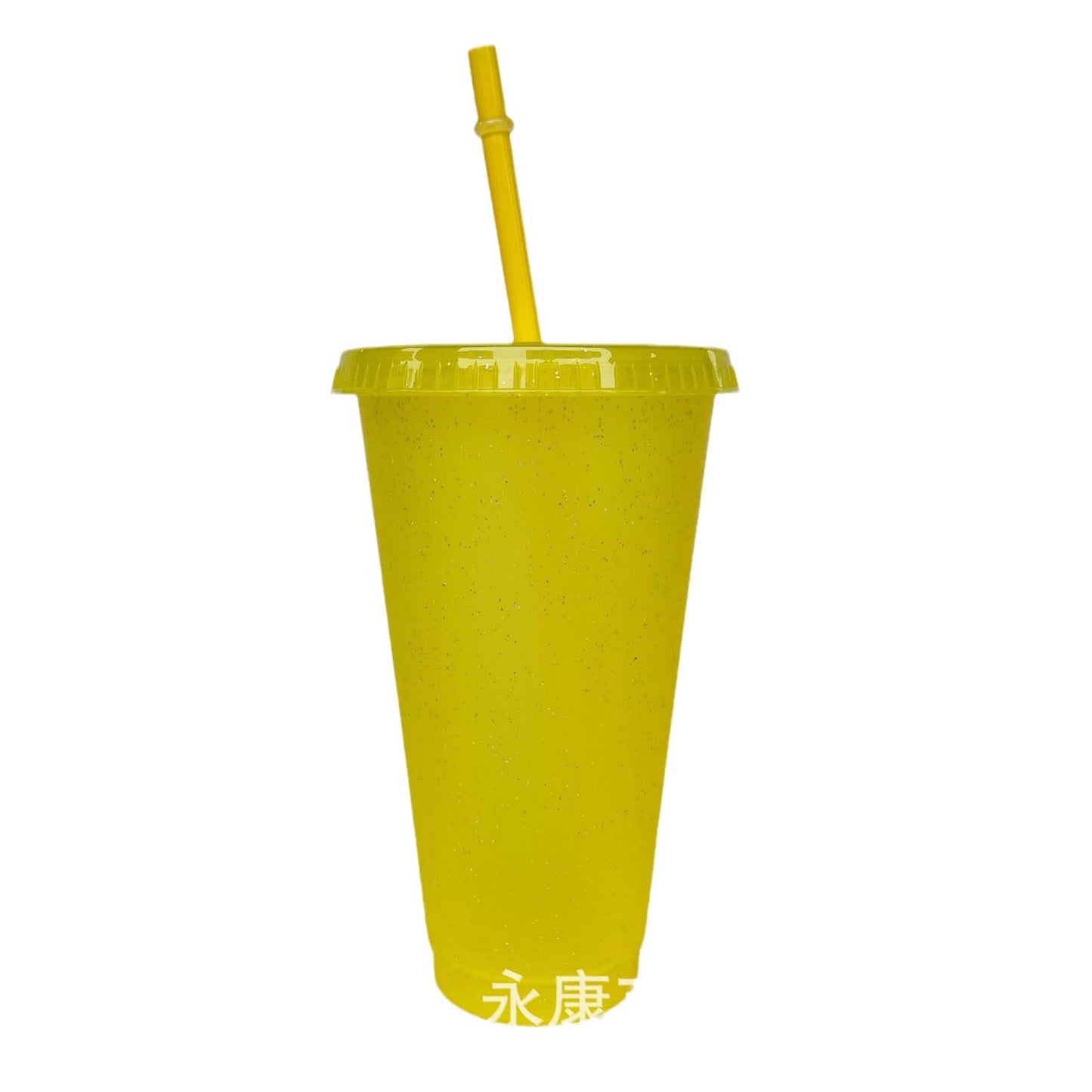 710Ml glitter color-changing cup