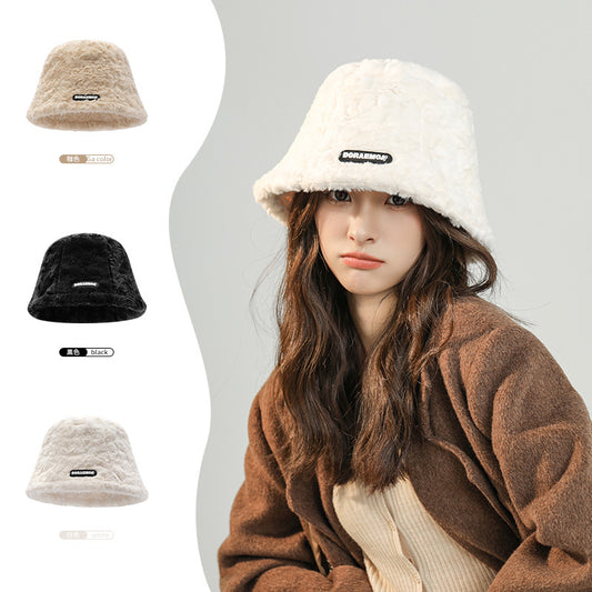 Fashion Winter Plush Bucket Hat