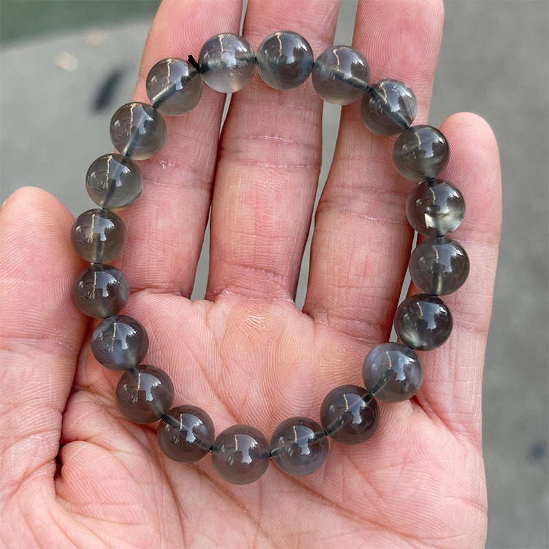 5A Natural Dark Backbone Moonstone Bracelet