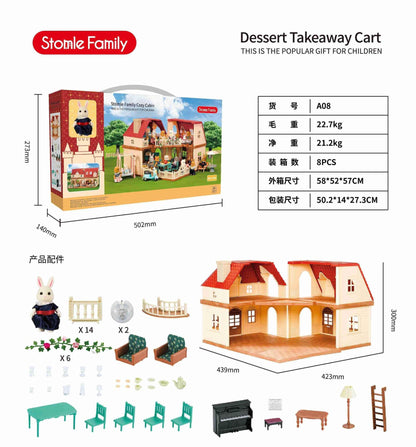 Forest Family Dollhouse Toy Villa