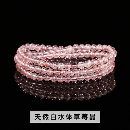 Natural crystal multi-circle bracelet