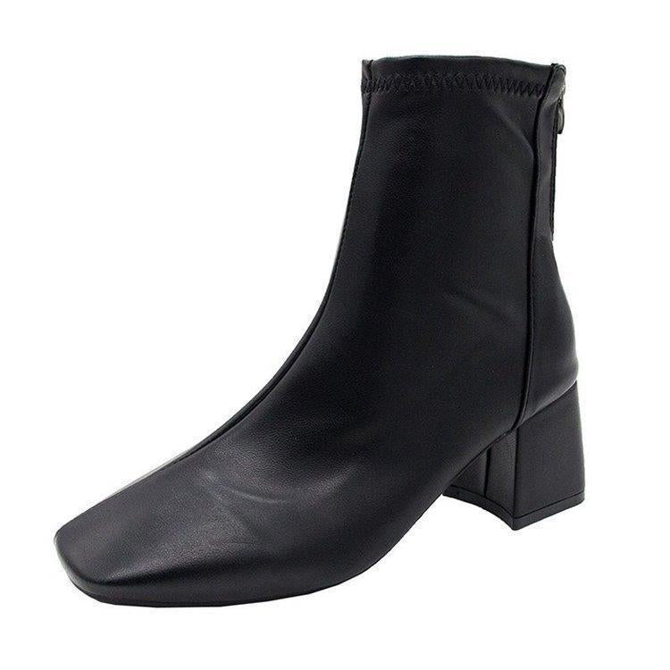 Coarse Heel Medium Heel Boots Female