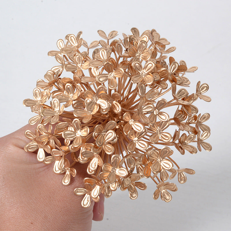 Artificial golden wooden hydrangea artificial flowers