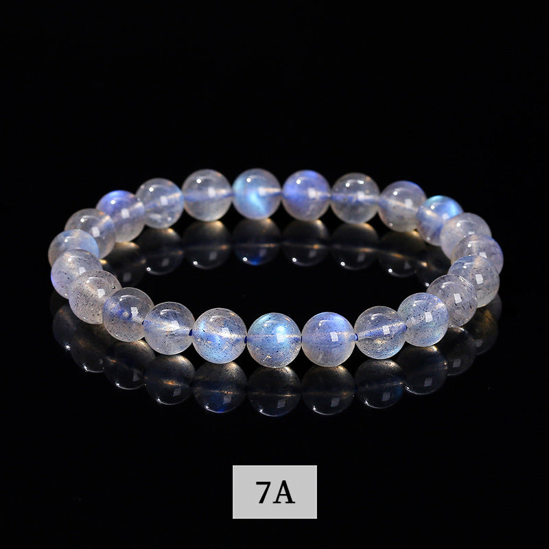 5A natural blue gray moonstone bracelet.