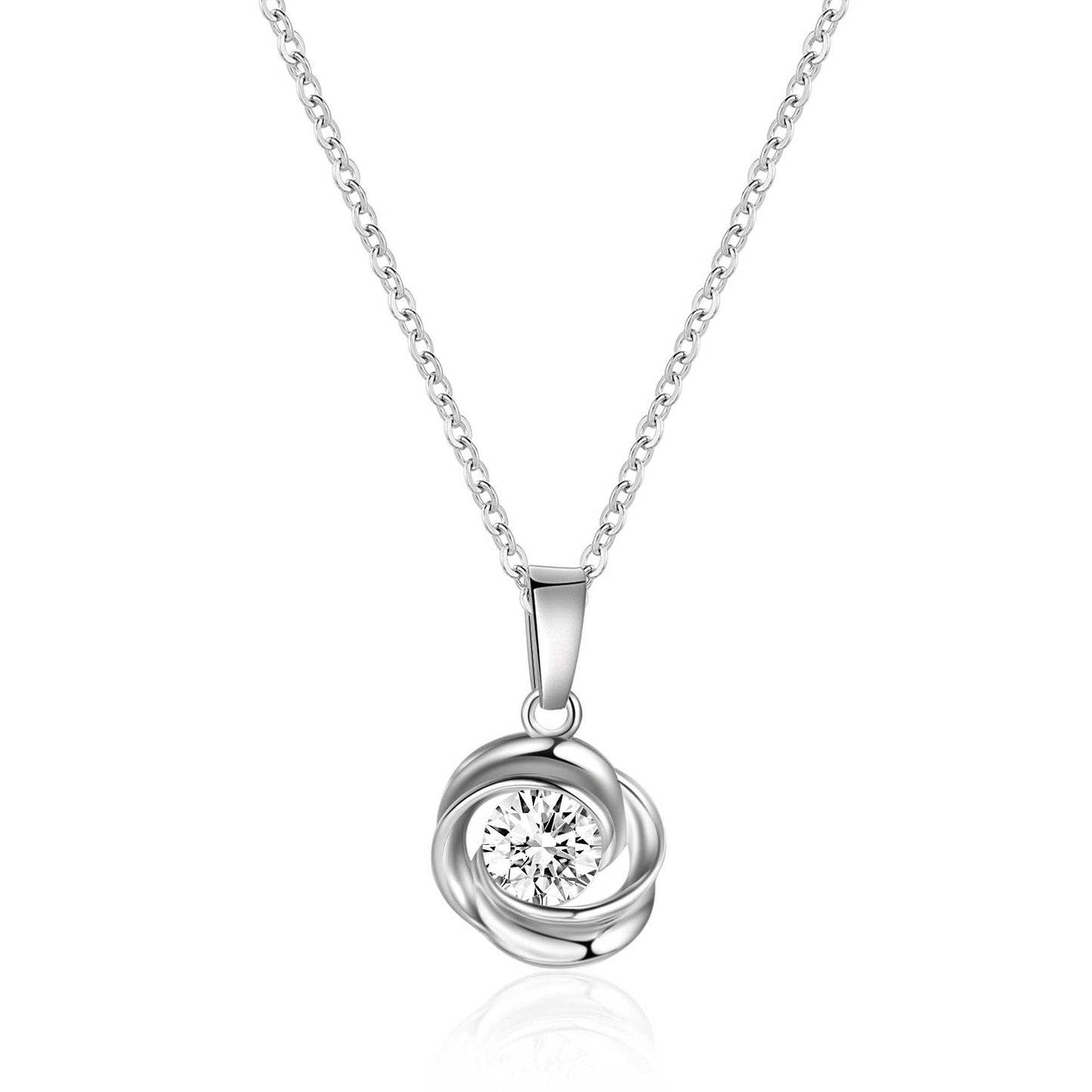 5A Zircon Mobius Pendant Necklace