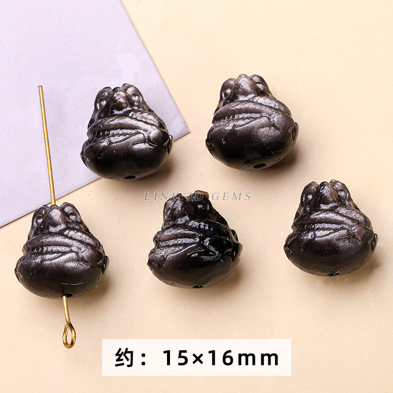 Wholesale of natural silver obsidian carving pendants