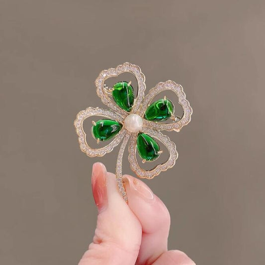 New four-leaf clover brooch