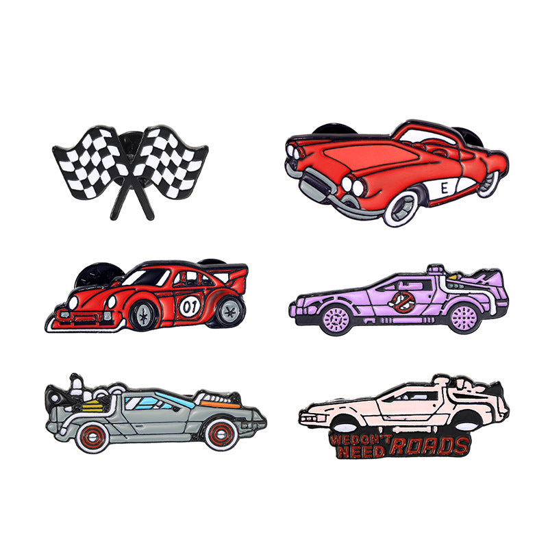 Racing series brooch alloy