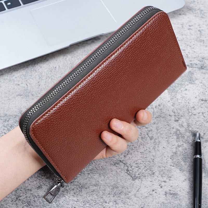 Long Men's Zipper Wallet