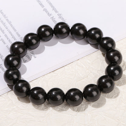 10/12Mm Ebony Bracelet Red Sandalwood Buddha Beads