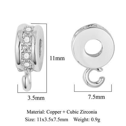 Copper zircon melon seed buckle pendant universal buckle