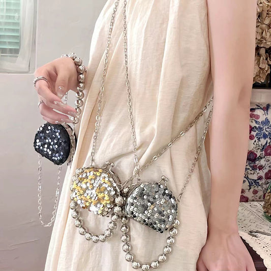 Sequin chain bag