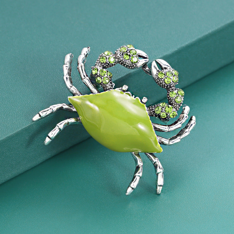 Painted Crab Brooch