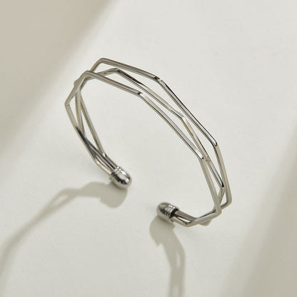 Three-layer open bracelet