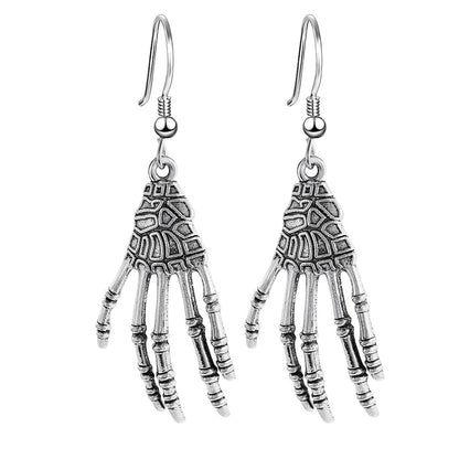 Horror Ghost Skull Palm Earrings