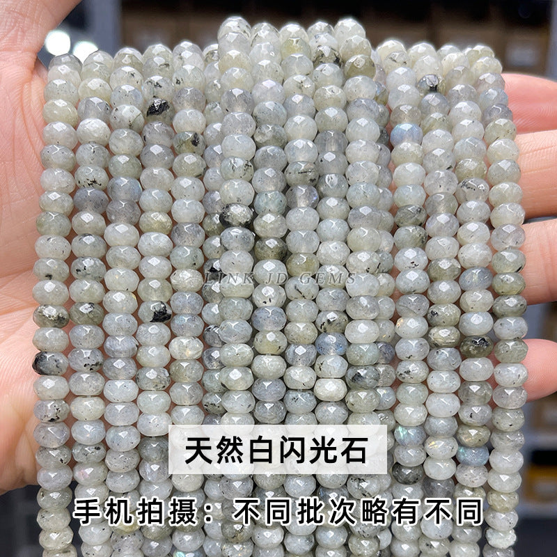 4 * 6Mm natural jade cut abacus beads