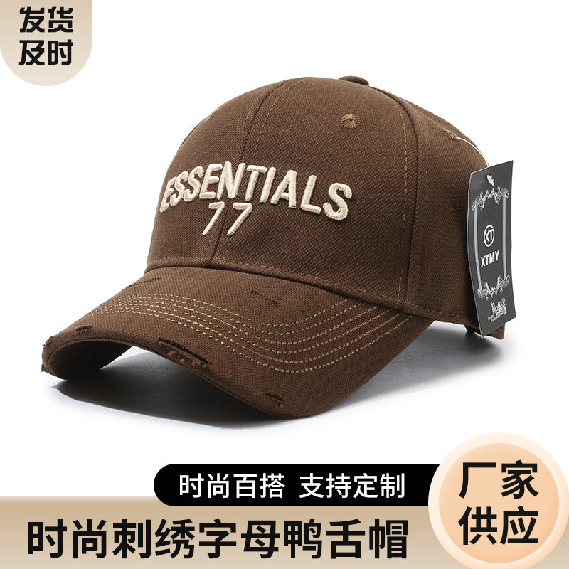 Gorra de béisbol coreana con letras grandes 