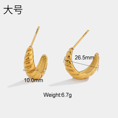 INS new croissant earrings