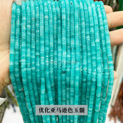 2 * 4Mm Jade Crystal Right Angle Disc Loose Beads