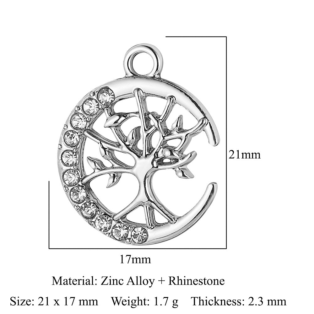 5pcs/pack Crown Maple Leaf Zinc Alloy Pendant