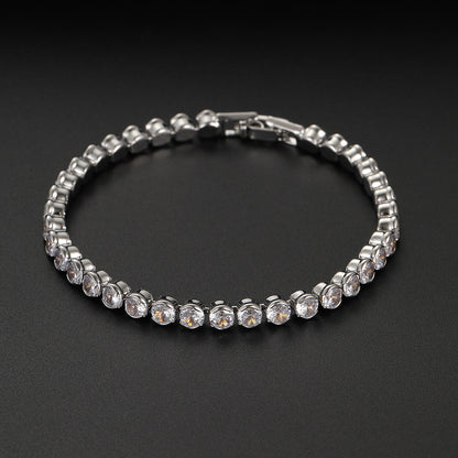 Pulsera de circonitas de plata de alta calidad 