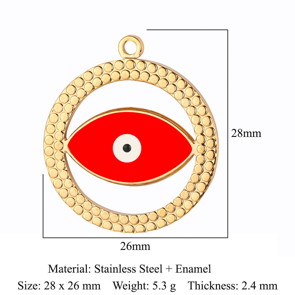 Round eye stainless steel pendant