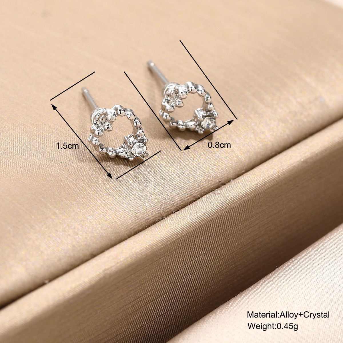 Lovely diamond heart earrings