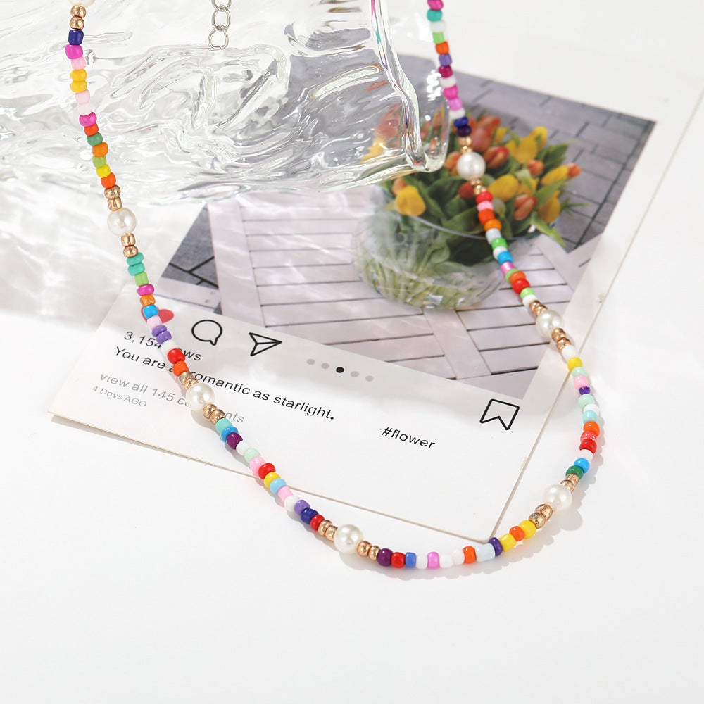 Colorful Bohemian ethnic style necklace