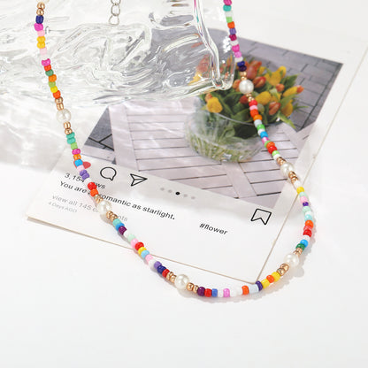 Colorful Bohemian ethnic style necklace