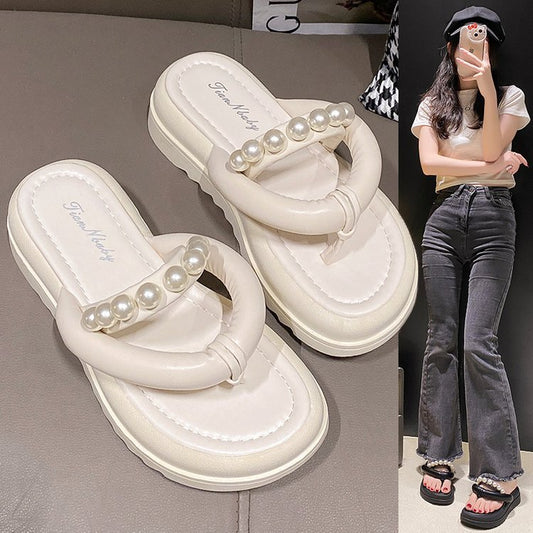 New sponge cake bottom slippers women