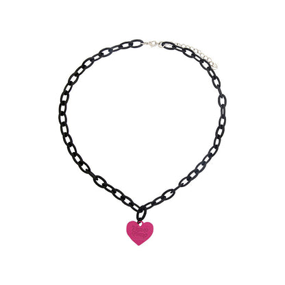 Collar de amor para mujer, cadena corta para suéter 